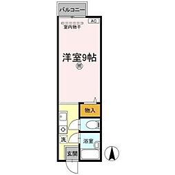 CASA21th ワンルームの間取図画像