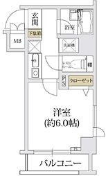 メインステージ護国寺II 3階1Kの間取り