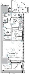 ベルグレード川崎AZ 1Kの間取図画像