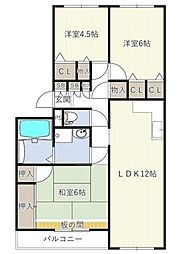 INOVE松戸六高台A 3LDKの間取図画像