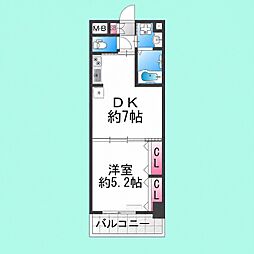 SAMTYNAKAMOZURESIDENCE 1DKの間取図画像