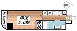 マーロ府中レジデンス♯R 1Kの間取図画像