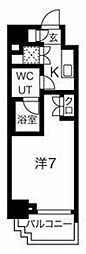 スパシエグランス横浜反町 1Kの間取図画像