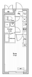 コンポジット渋谷本町 1Kの間取図画像