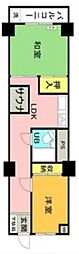 川口第2永谷マンション 2DKの間取図画像