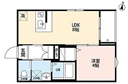 robot home 与野本町II 1LDKの間取図画像