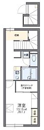 レオパレスグランシャリオA 1Kの間取図画像