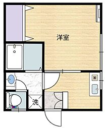 ソレイユMY 1DKの間取図画像