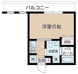 NSGATE勝どき 2階1Kの間取り