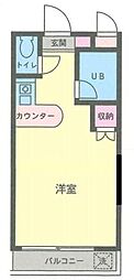 エクセレントエビナ ワンルームの間取図画像
