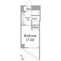トア・ロード 4階1Kの間取り