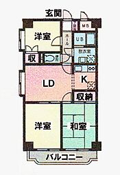 グランフォルム愛甲石田 3LDKの間取図画像