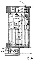 プレール・ドゥーク渋谷幡ヶ谷 1Kの間取図画像