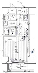 ガリシアヒルズ六本木 1Kの間取図画像
