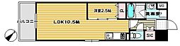 ライフフィールド銀天町 1LDKの間取図画像