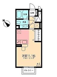 モナリエ ワンルームの間取図画像