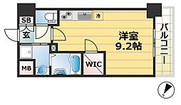 プレサンス神戸水木通ルミエス ワンルームの間取図画像