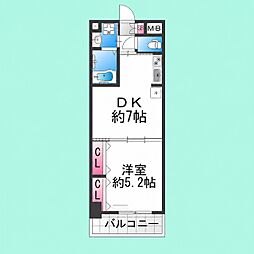 SAMTYNAKAMOZURESIDENCE 1DKの間取図画像