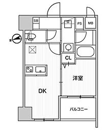 Weave Base-Omori 1DKの間取図画像