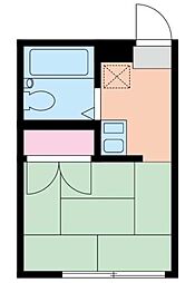 田中荘 1Kの間取図画像