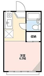 アラジュクナインイン 1Kの間取図画像
