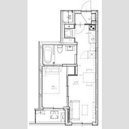 G&J門前仲町 1LDKの間取図画像