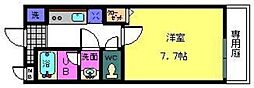 レジデンス石切 1Kの間取図画像