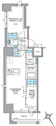 ルフォンプログレ横浜関内 1SLDKの間取図画像