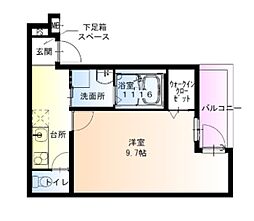 フジパレス阪急園田EAST1番館 1Kの間取図画像