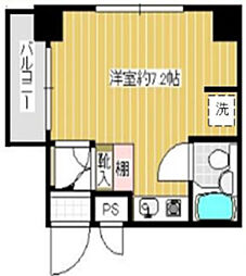 ライオンズマンション三鷹さくら通り ワンルームの間取図画像