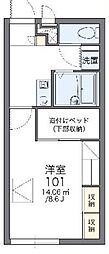 レオパレスノワール 1Kの間取図画像