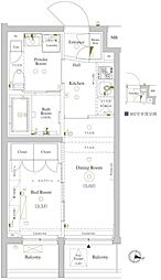 ARKMARK新中野 1DKの間取図画像