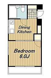 アムス厚木 1DKの間取図画像