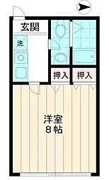 グリーンクロス西中延 1Kの間取図画像