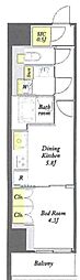 WORVE東京木場 1DKの間取図画像