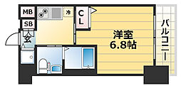 ファーストフィオーレ神戸元町 1Kの間取図画像