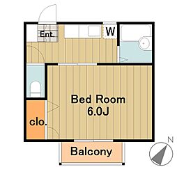 リエル大塚 1Kの間取図画像