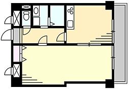 パインクレスト信濃町 1LDKの間取図画像