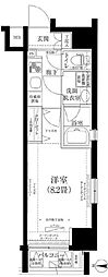 ルフレプレミアム神楽坂 1Kの間取図画像