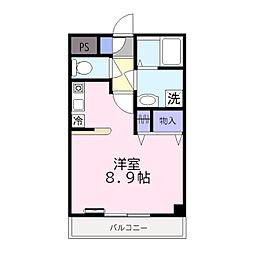 サンライズ・ヒル ワンルームの間取図画像