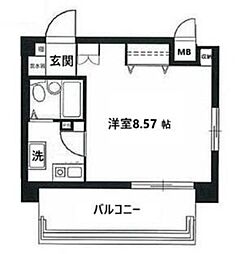 クラッセ国際コーポ・池袋 ワンルームの間取図画像