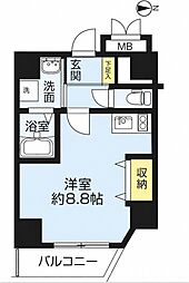 サニークレスト蒲田WEST ワンルームの間取図画像