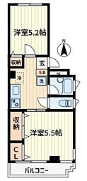 ファミール飛翔 2Kの間取図画像