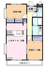 リグレットT.N 2LDKの間取図画像