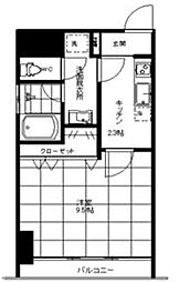 アーバンセレクト川口並木 1Kの間取図画像