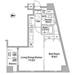 コンフォリア銀座EAST 1LDKの間取図画像