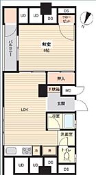 南博多パールシャトー 1LDKの間取図画像
