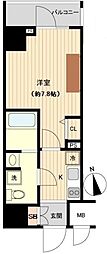 オーキッドレジデンス上野 1Kの間取図画像