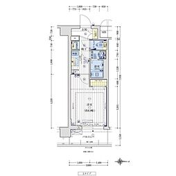 京都市上京区長門町マンション 1Kの間取図画像