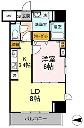 D-room早稲田 1LDKの間取図画像